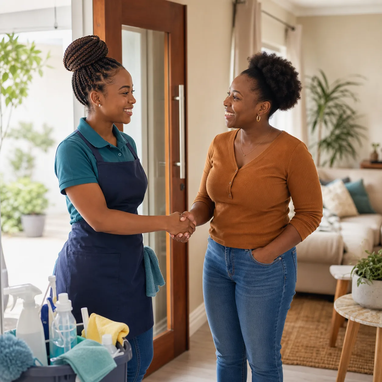 Domestic service professionals in a home setting